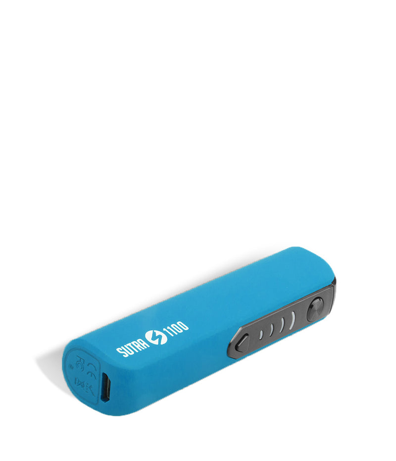 Blue bottom view Sutra Vape STIK 1100 Cartridge Vaporizer on white background