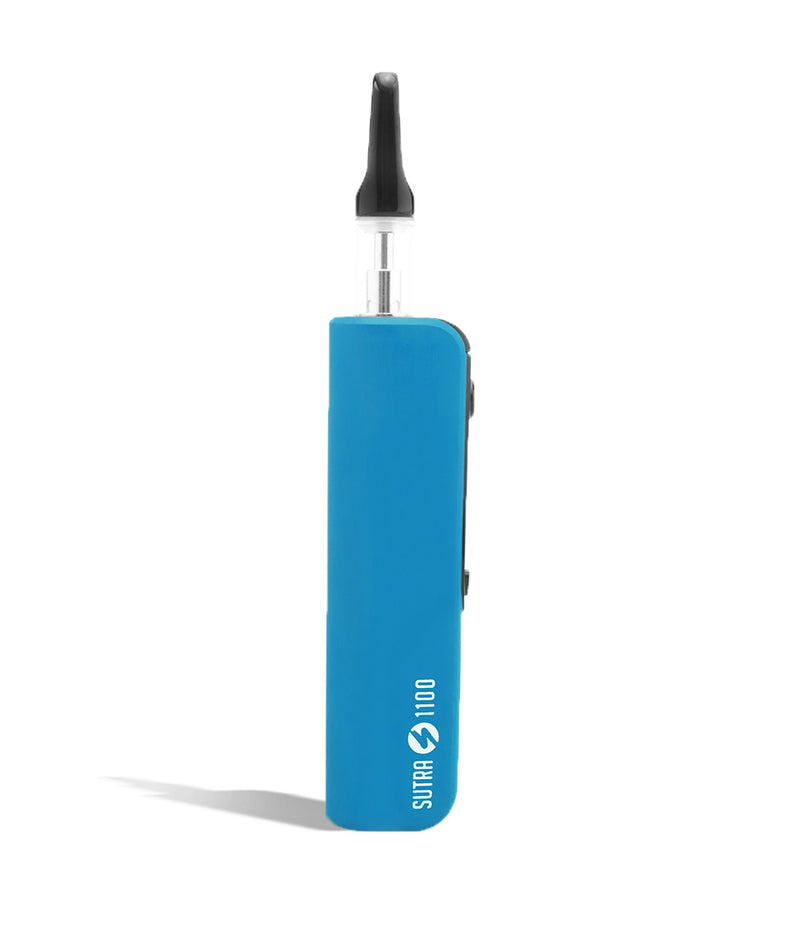 Blue front view Sutra Vape STIK 1100 Cartridge Vaporizer on white background