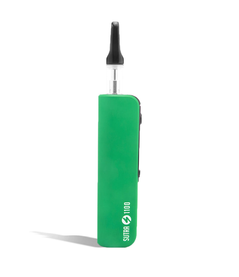 Green front view Sutra Vape STIK 1100 Cartridge Vaporizer on white background