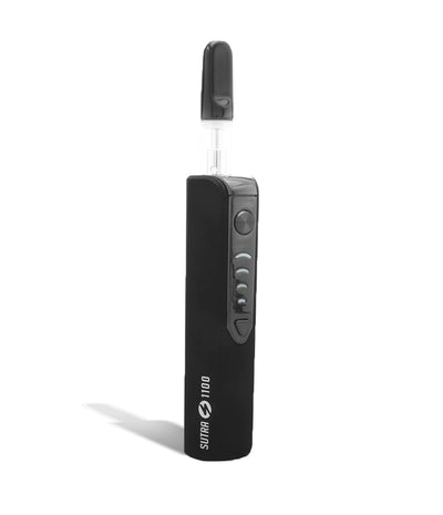 Black side view Sutra Vape STIK 1100 Cartridge Vaporizer on white background