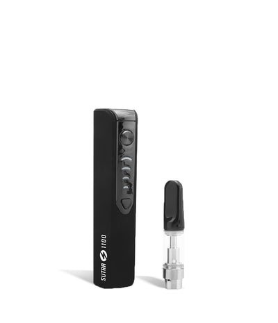 Black side view w/cartridge Sutra Vape STIK 1100 Cartridge Vaporizer on white background