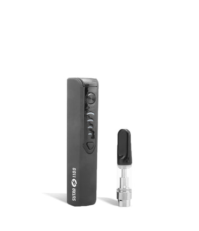Charcoal side view w/cartridge Sutra Vape STIK 1100 Cartridge Vaporizer on white background