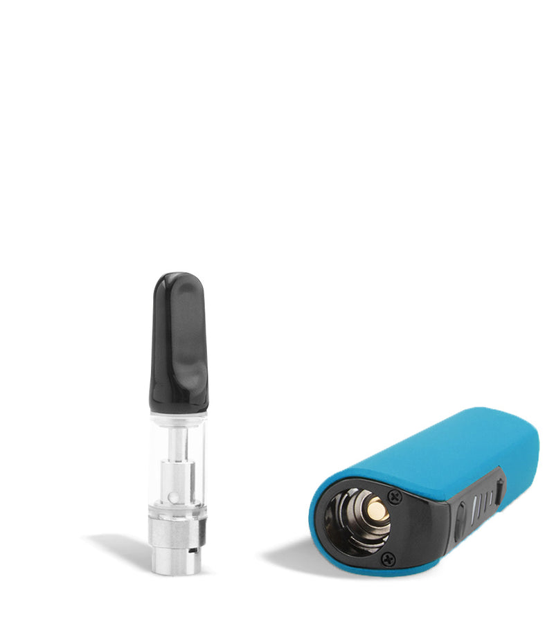 Blue top view Sutra Vape STIK 1100 Cartridge Vaporizer on white background