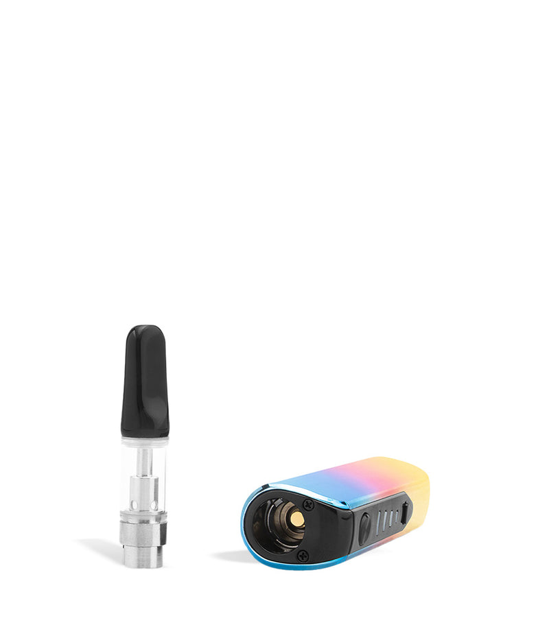Full Color Sutra Vape STIK 650 Cartridge Vaporizer Top View with Empty Cartridge on White Background