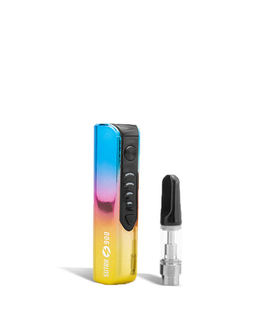 Full Color Sutra Vape STIK 900 Cartridge Vaporizer Side View with Empty Cartridge on White Background