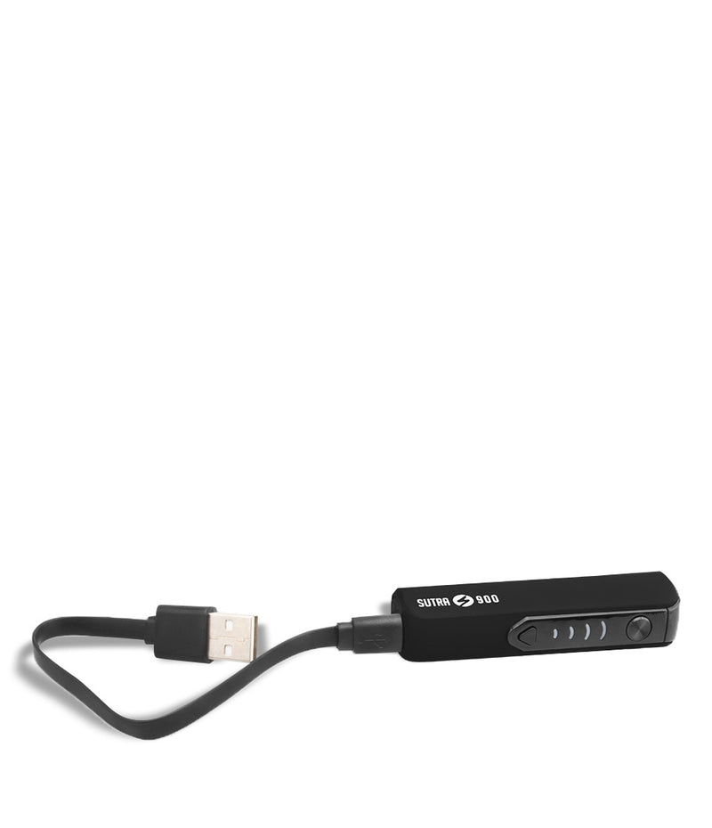 Black Sutra Vape STIK 900 Cartridge Vaporizer with Charger on White Background