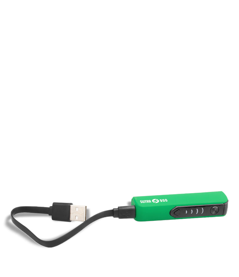Green Sutra Vape STIK 900 Cartridge Vaporizer with Charger on White Background