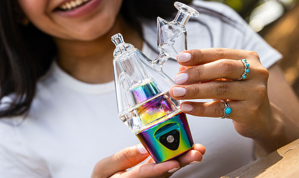 woman smiling using the Sutra DBR Pro