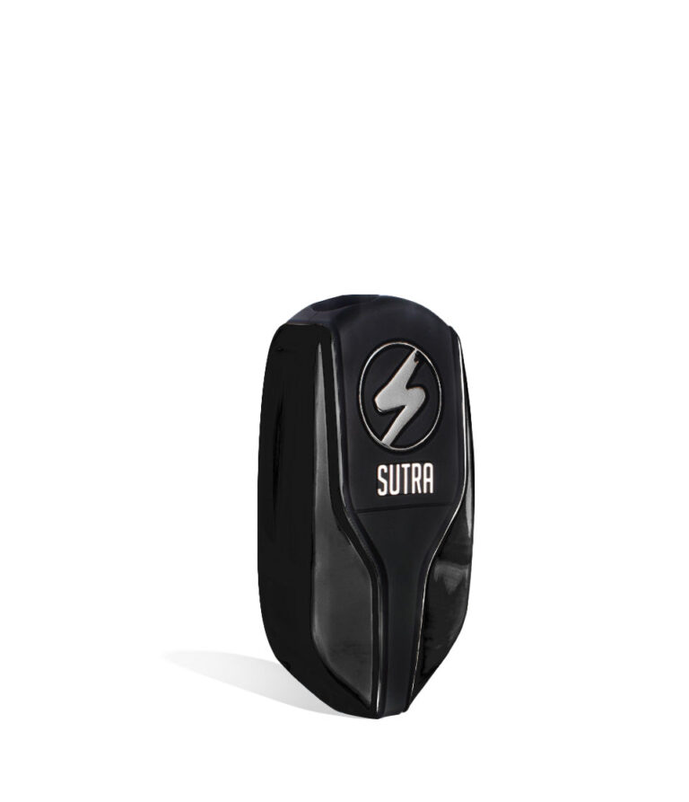 Black side view Sutra Vape Squeeze 510 Thread Battery on white background