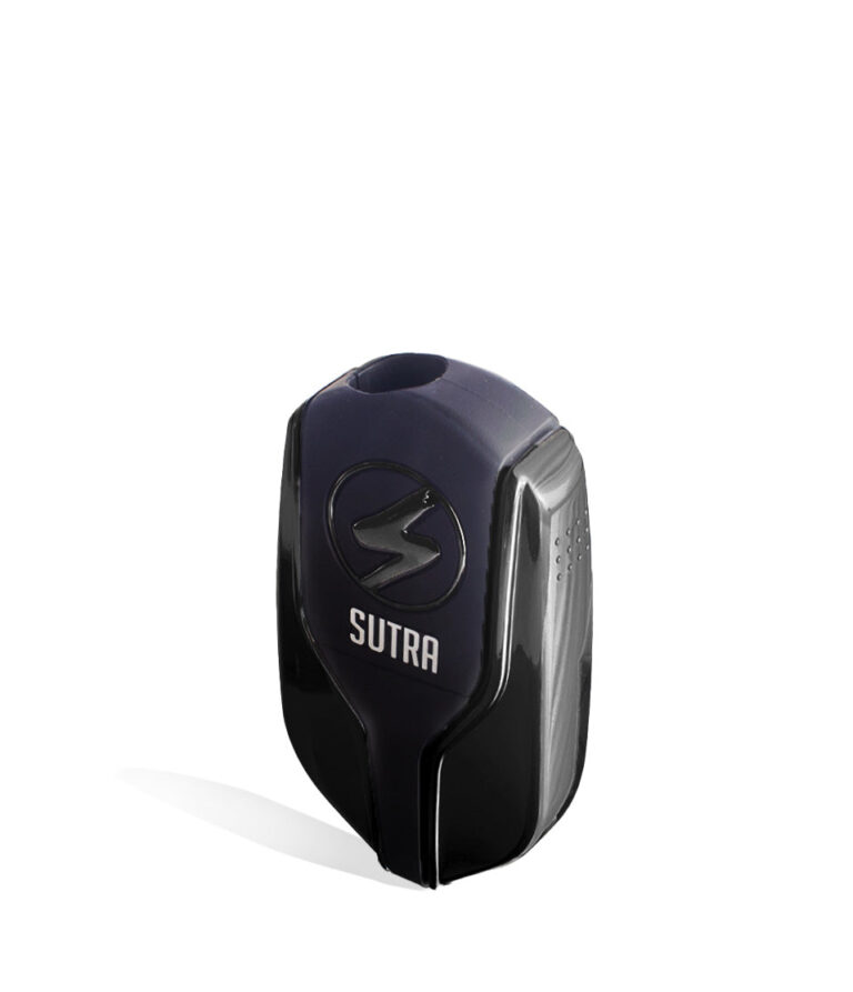 Black above view Sutra Vape Squeeze 510 Thread Battery on white background