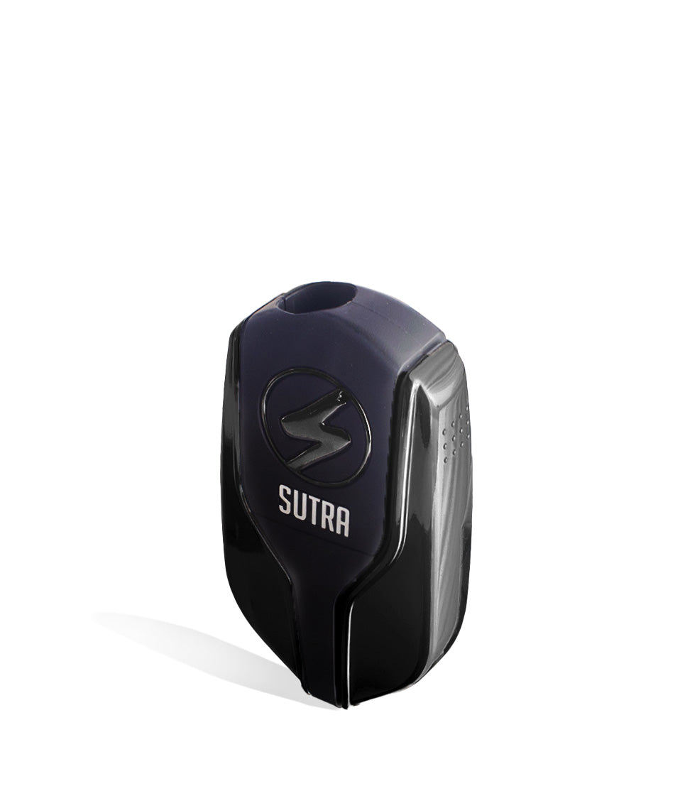 Black above view Sutra Vape Squeeze 510 Thread Battery on white background