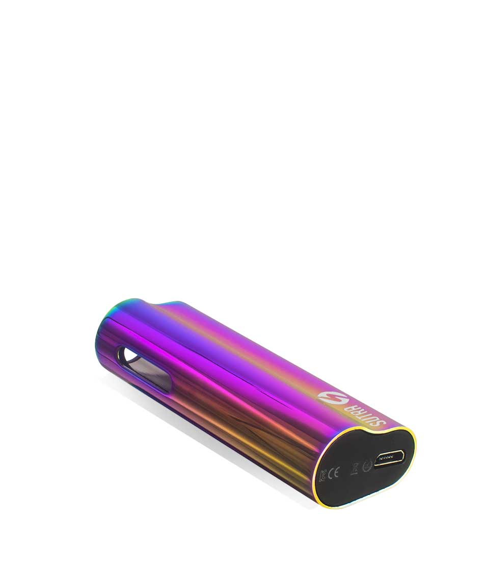Full Color bottom view Sutra Vape Auto 510 Thread Battery on white background