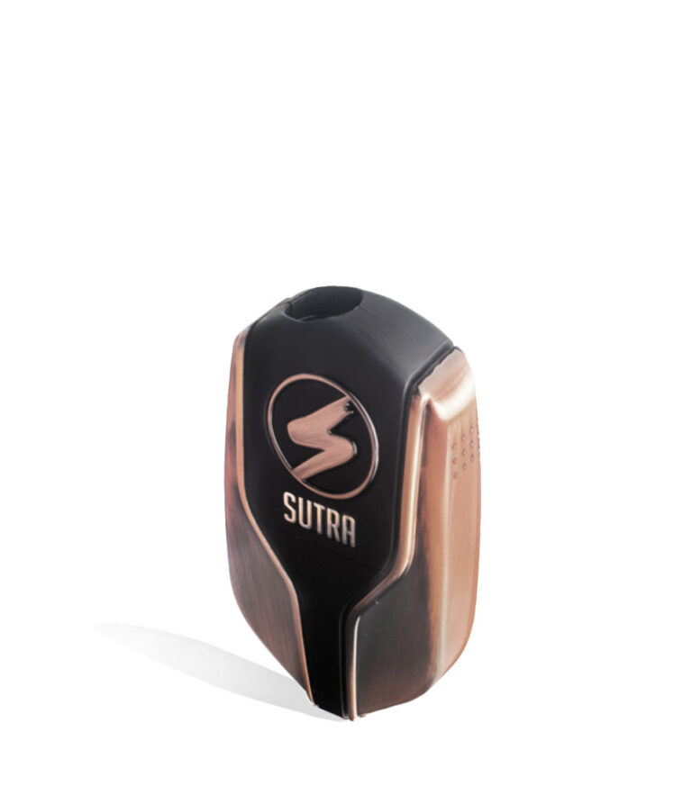 Bronze above view Sutra Vape Squeeze 510 Thread Battery on white background