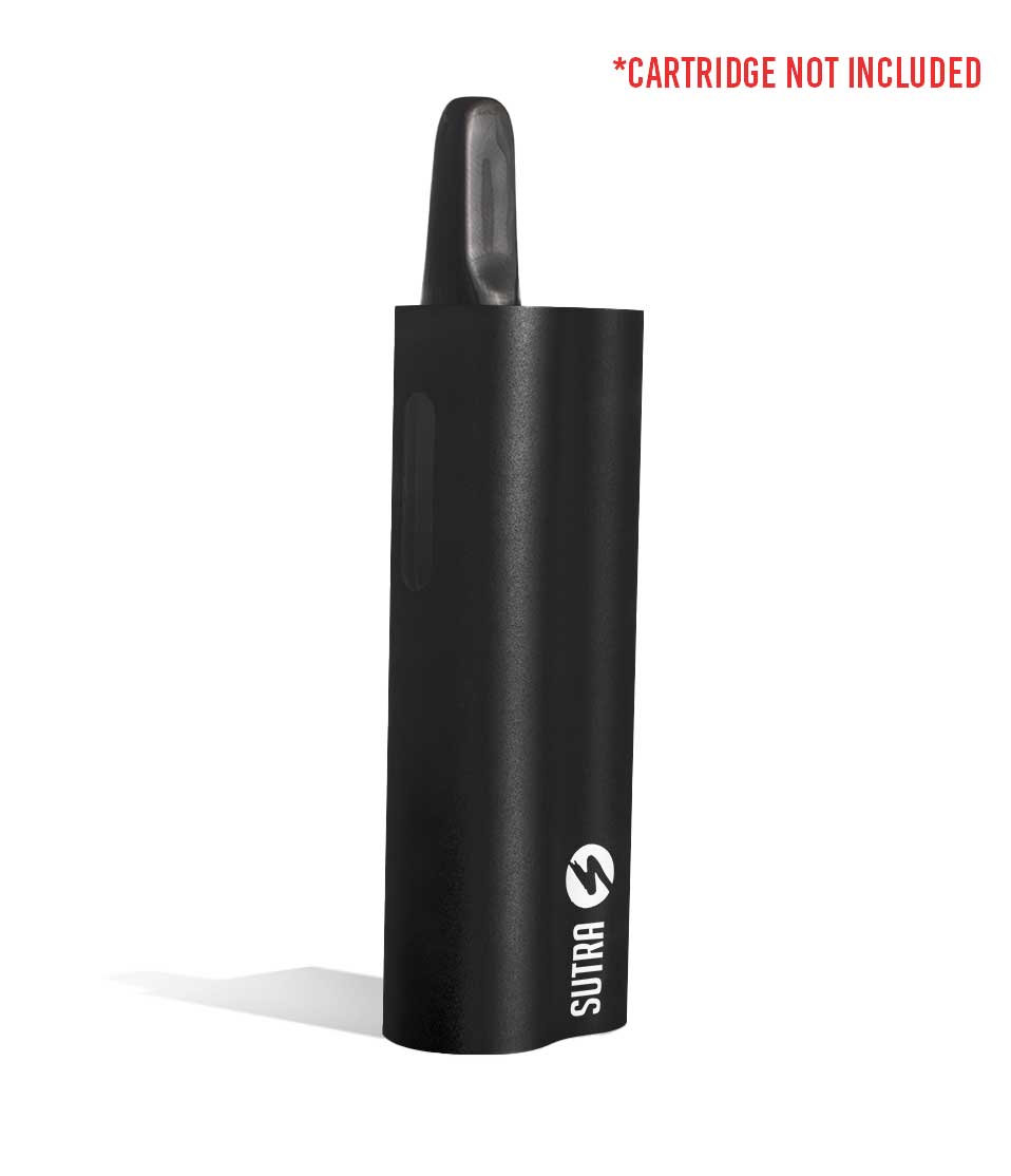 Black side view Sutra Vape Auto 510 Thread Battery on white background