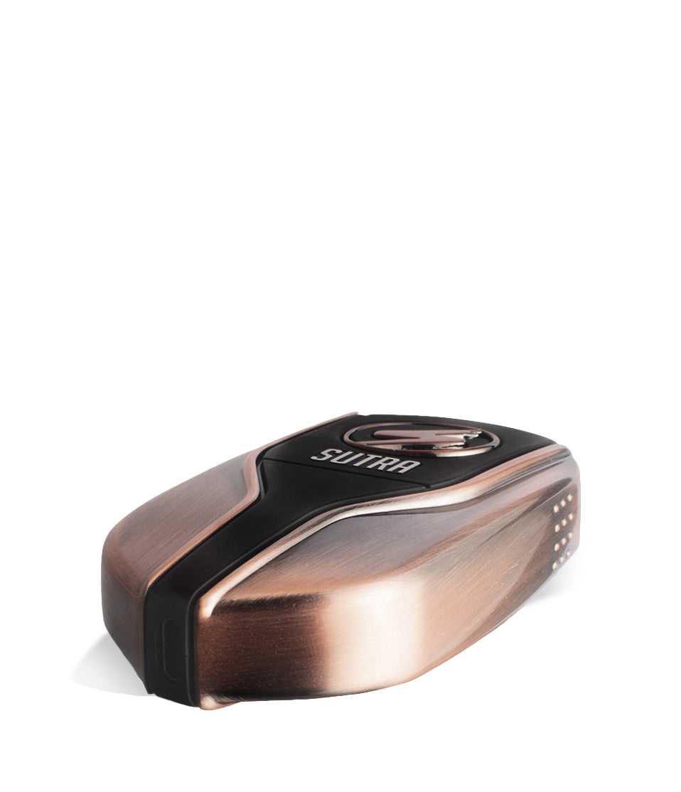 Bronze bottom view Sutra Vape Squeeze 510 Thread Battery on white background