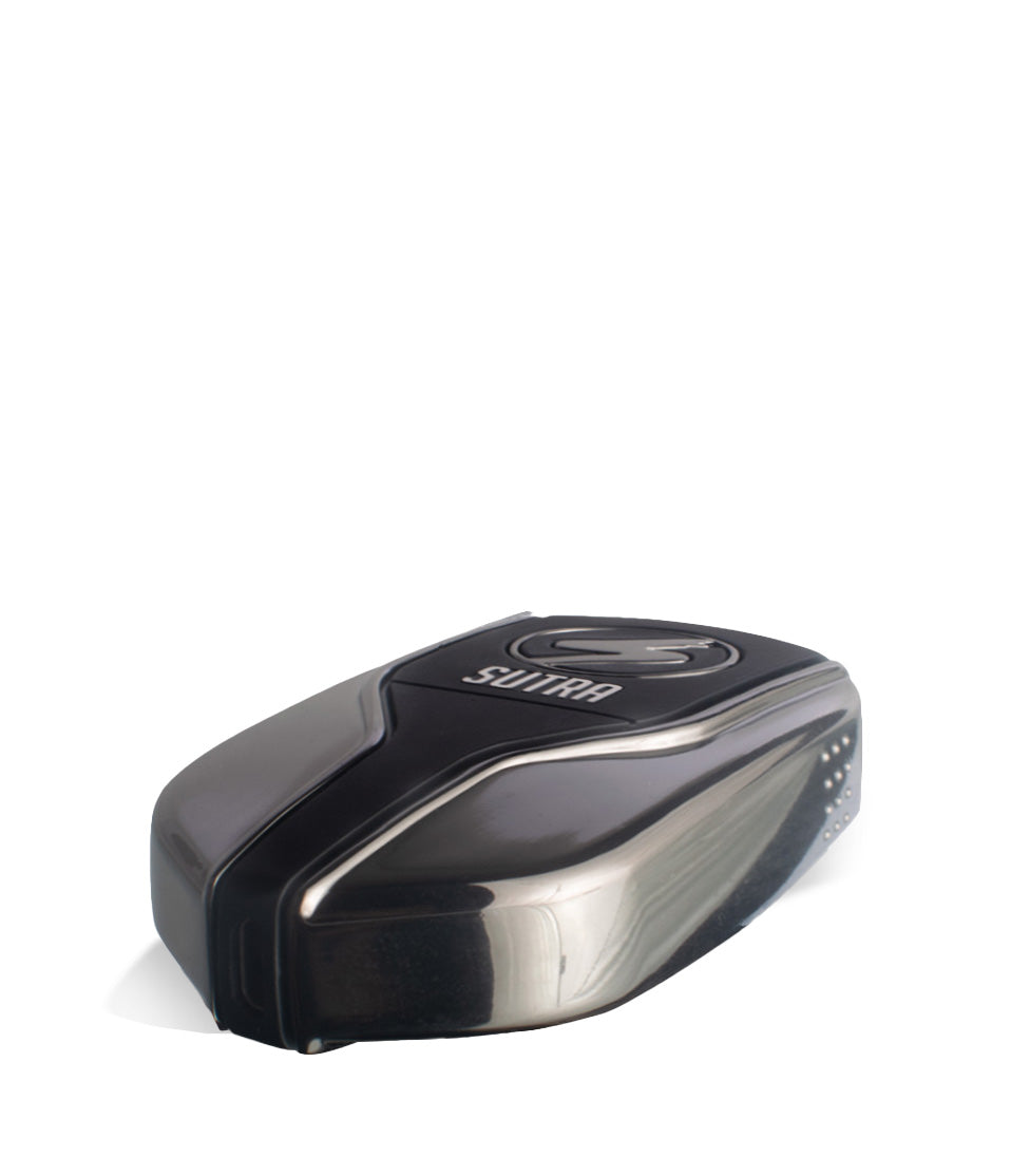 Gunmetal bottom  view Sutra Vape Squeeze 510 Thread Battery on white background