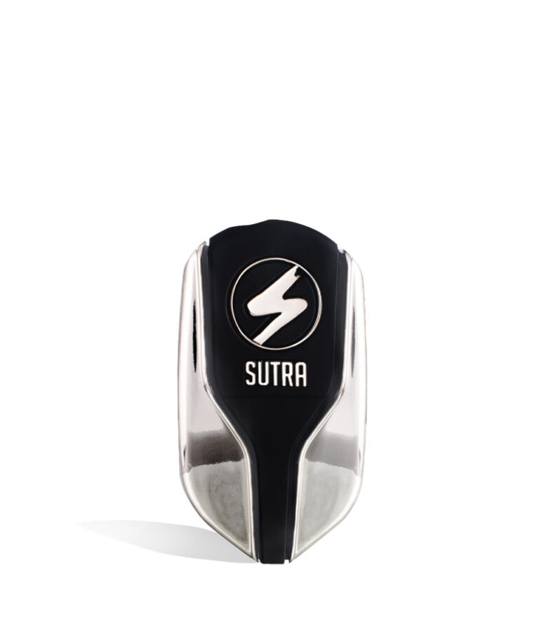 Silver front view Sutra Vape Squeeze 510 Thread Battery on white background