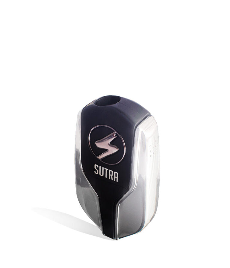 Silver above view Sutra Vape Squeeze 510 Thread Battery on white background