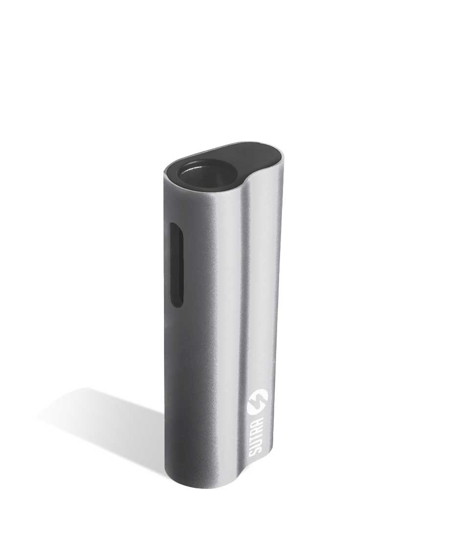 Silver above view Sutra Vape Auto 510 Thread Battery on white background